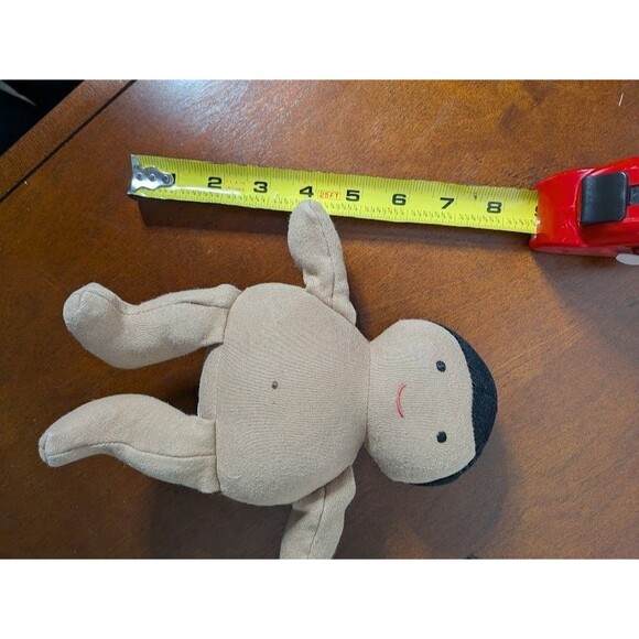 Lovevery Soft Baby Doll Plush Toy Tan Skin Black Hair Diversity Toy - Picture 2 of 5